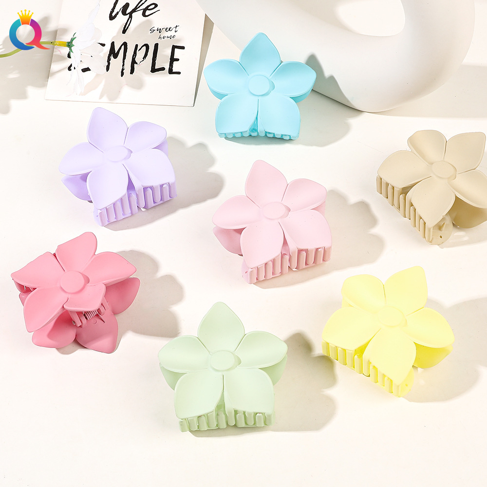 Qiyue Five-petal flower hair clips, sweet updo hair clips, back of the head ponytail hair clips, women's hair accessories and head accessories wholesale details Picture