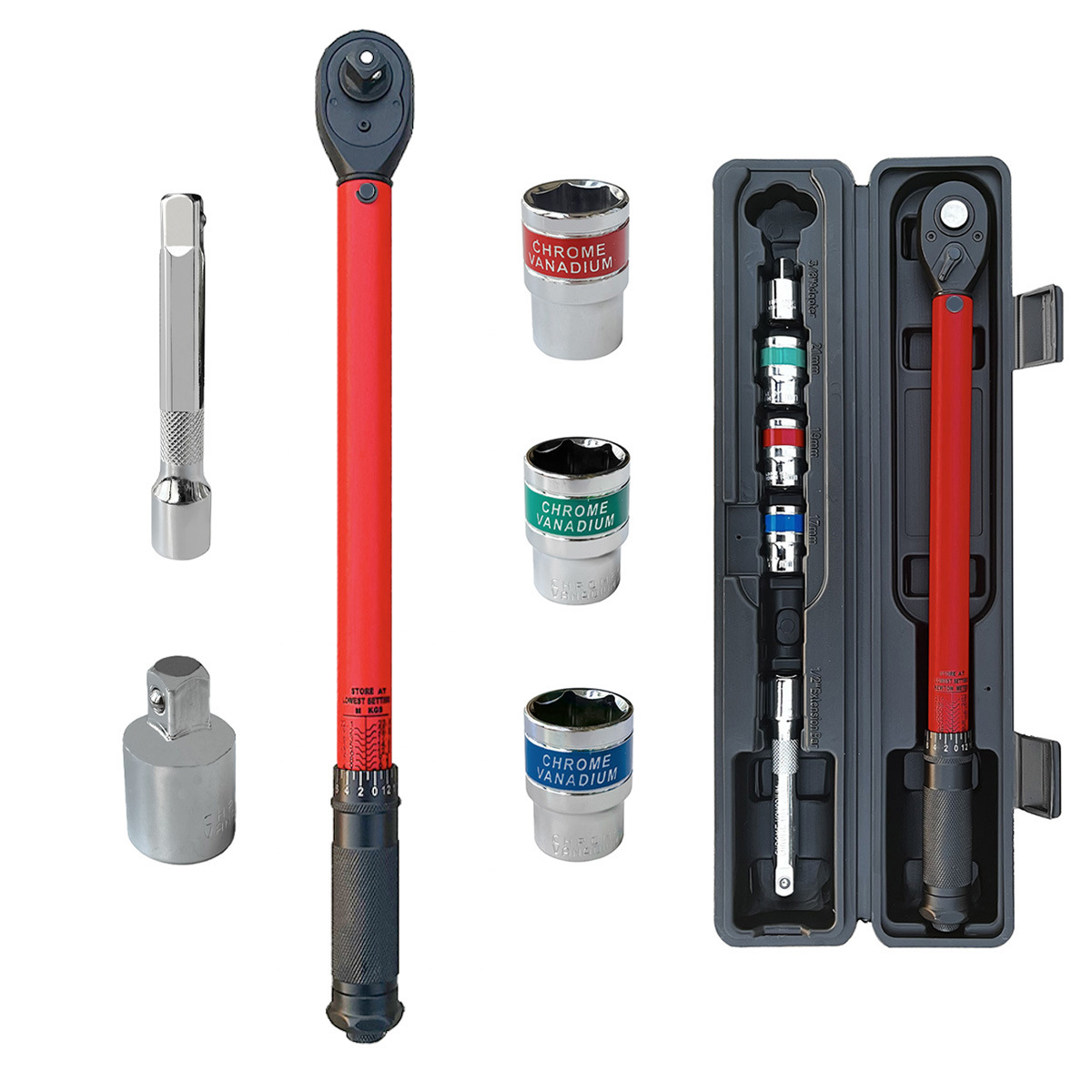 Round pipe torque wrench 1/2 "20-230N.m high-precision +- -3% torque wrench, 72-tooth torque wrench full figure