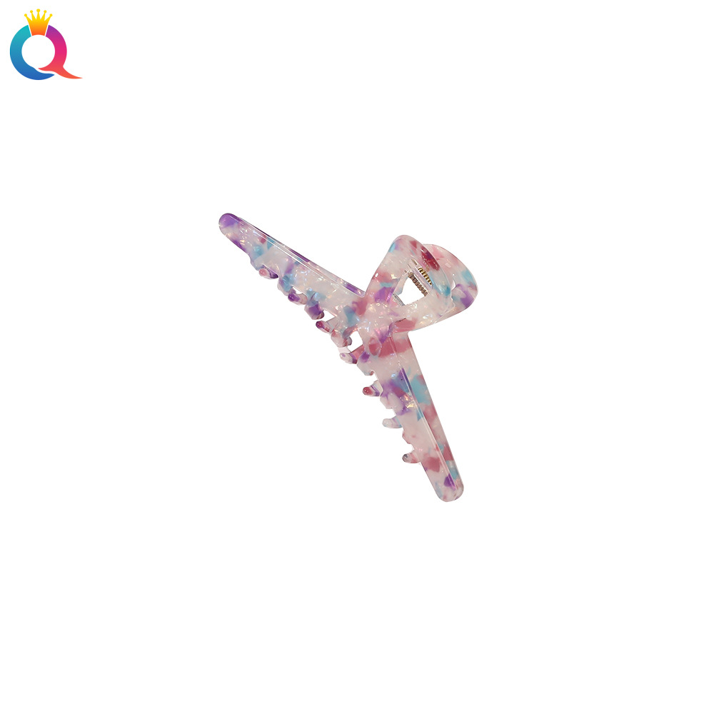 Qiyue Cross-border acetic Acid imitation hair clips, high-end style, hairpin, shark clip, semi-grip heating, wholesale accessories Item Picture