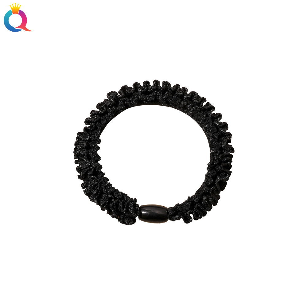 Qiyue Korean-style simple buckled lace hair tie, elegant hair tie, high-elasticity back of the head hair band, hair accessory Item Picture