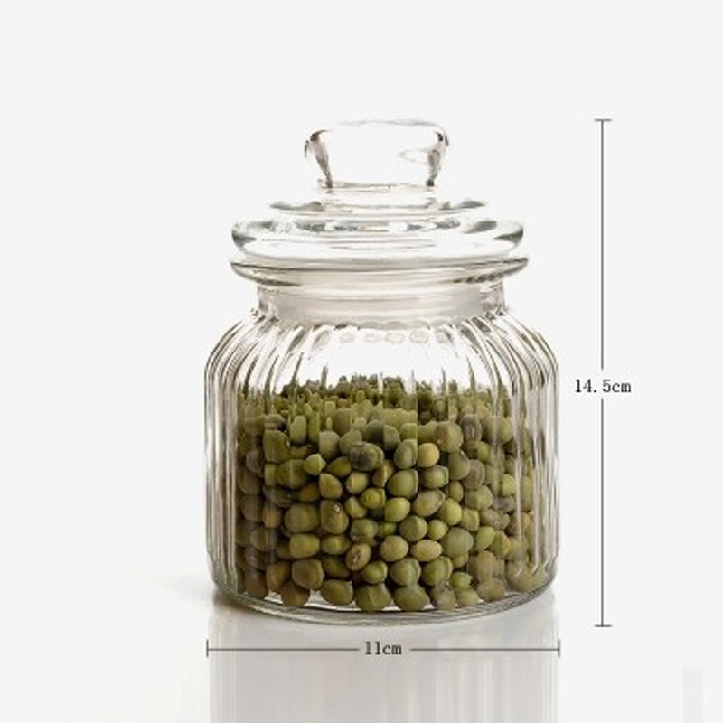 Glass storage jars for flower tea, tea leaves, kitchen food, seasonings, grains, candies and honey details Picture