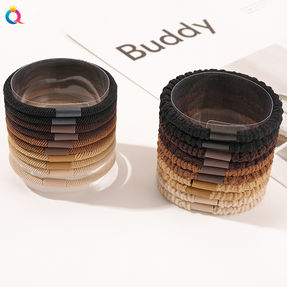 Qiyue Korean-style hair tie for women with thick ponytails, a popular online celebrity, with a simple and elegant style. 10 hair bands and hair bands, a simple hair tie full figure