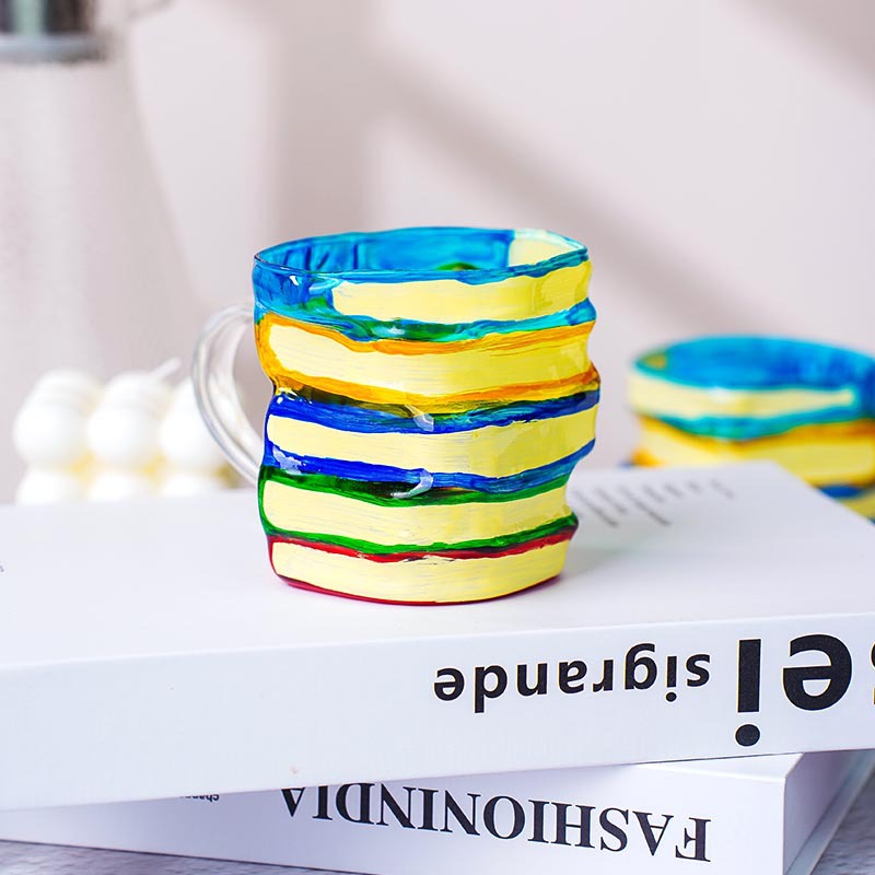 New best-selling glass cups, painted book cups, mugs, home coffee cups, tea brewing cups, and creative drinking cups details Picture