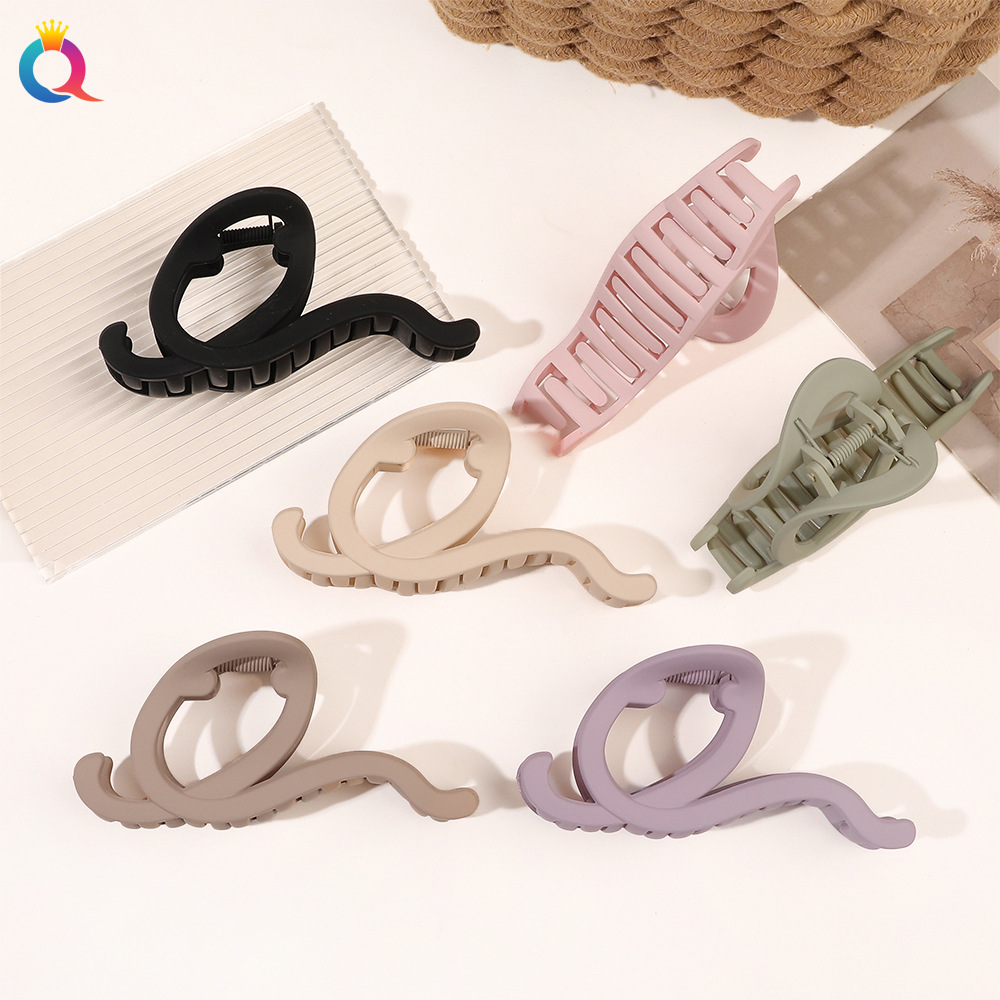 Qiyue Cross-border frosted hair Clips, large shark hair clips, back of the head, fashionable updo hair clips, hair accessories wholesale full figure