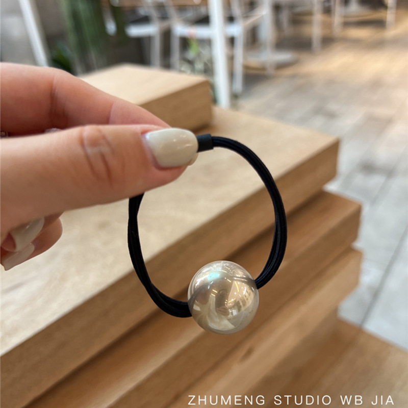 Minimalist large-sized pearl hair tie for girls, Korean-style high-end hair band, new spring and summer style hair tie, high-end hair accessory Specification drawing