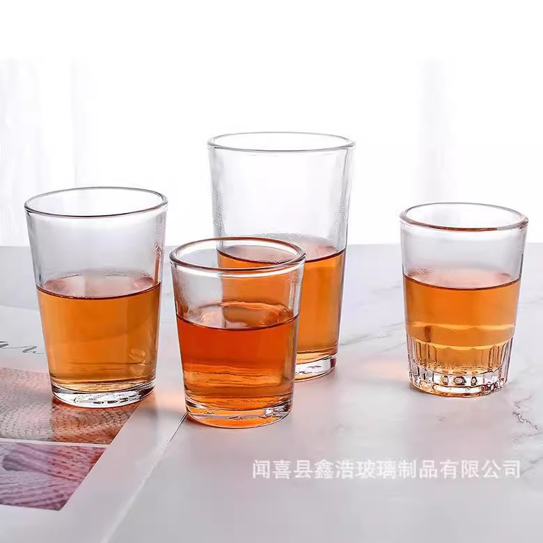 Tableware tempered cups, slanted smooth tempered cups, glass cups, water cups, transparent beer mugs, tea cups, juice cups details Picture