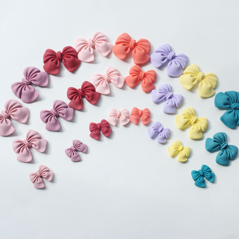 Resin accessory bow, diy, large, medium and small cream glue phone cases, headwear, hair clips, accessory wholesale Specification drawing