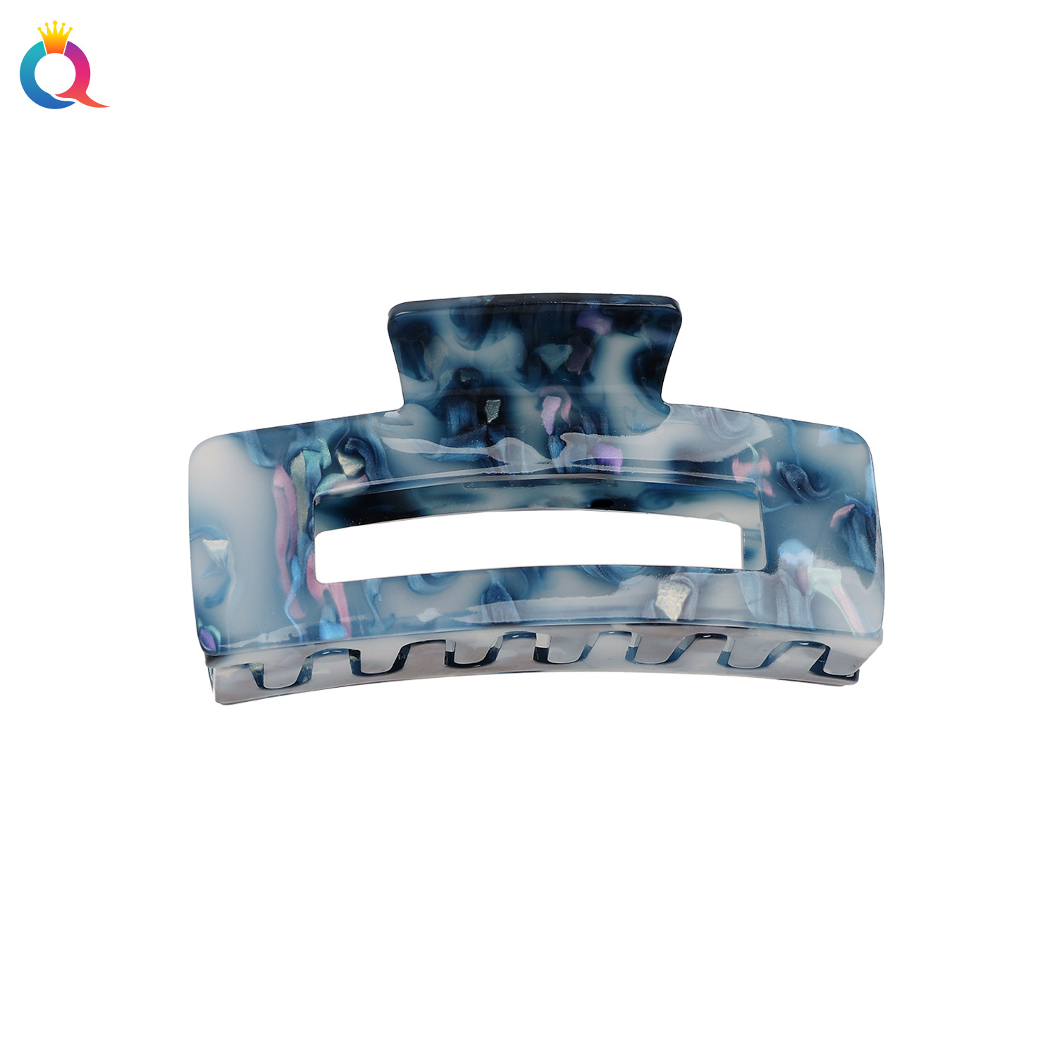 Qiyue Cross-border Large acrylic square hair clips, coil hair grippers, high-end hair grippers, shark clips, hair accessories wholesale Item Picture