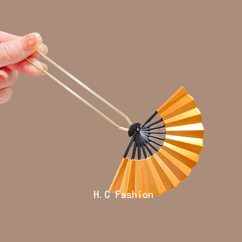 High-end new Chinese-style fan hairpins, traditional Chinese cheongsam, horse face skirt hairpins, hair accessories, ancient costume walking hairpins and other accessories details Picture