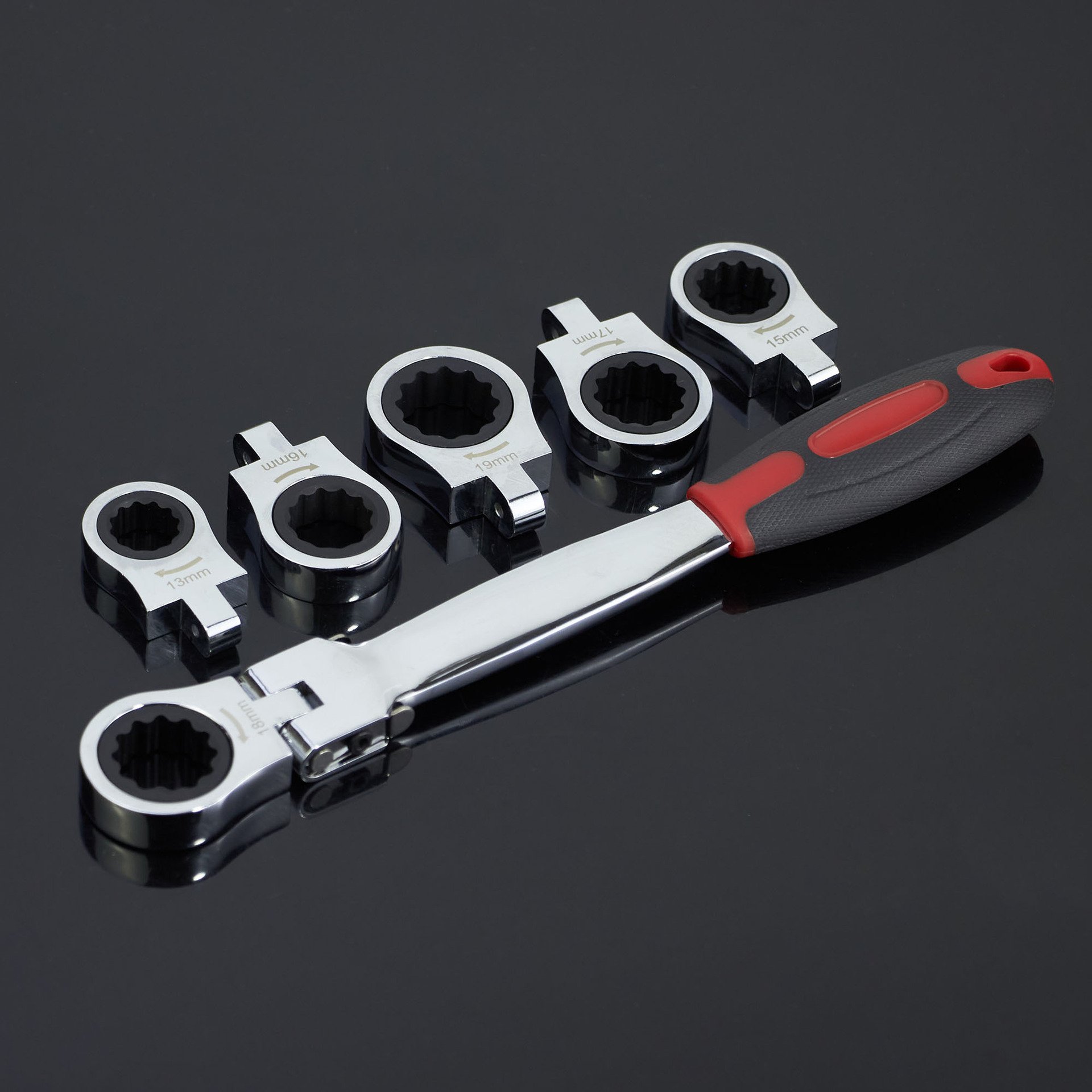 Direct sales from the original manufacturer: 12-in-one interchangeable head ratchet box wrench, adjustable head ratchet wrench, quick wrench Application Scenario