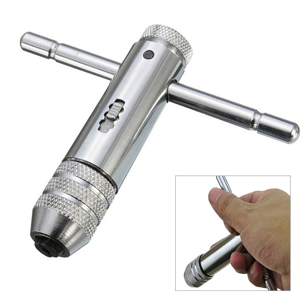 Cross-border M3-M8 adjustable ratchet hand tap wrench M5-M12 extended tap forward and reverse tapping accessories Specification drawing