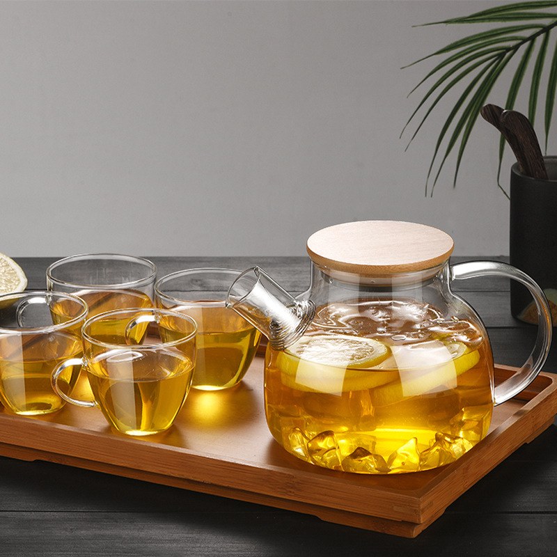 Cold water kettle glass high-temperature resistant plain boiled water cup, summer cold brewing teapot, large-capacity household cold water kettle set Application Scenario