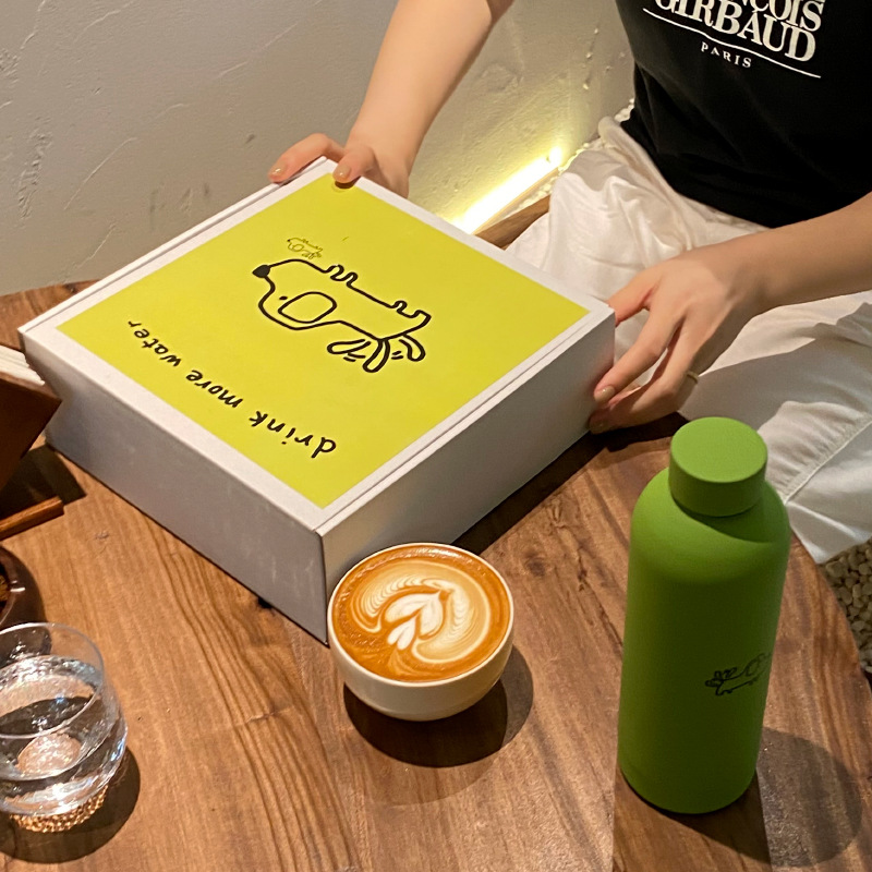 Green stainless steel insulated cups, travel cups, ceramic mugs, water cups, gift box sets, and gifts for niche products without anxiety Item Picture