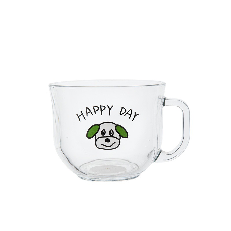 【WJK】 Japanese and Korean Ins-style heart-shaped milk oat cup, cute student glass water cup, breakfast cup, single cup Item Picture