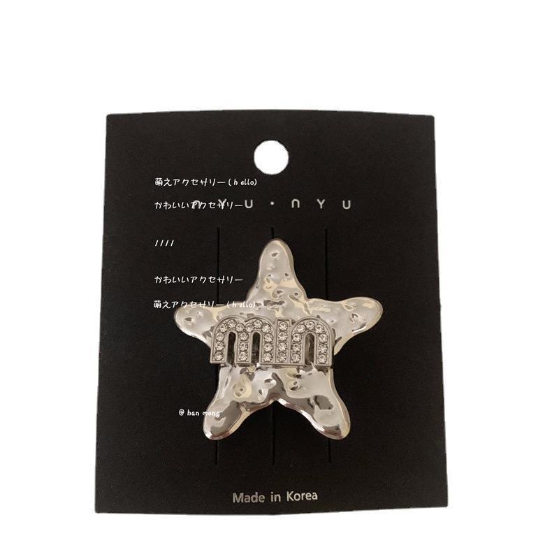 Dopamine y2k Sweet and Cool Spice Girl Star Metal Hair Clip, Cute bangs Clip Side Clip Broken Hair duckbill Clip Hair accessory Item Picture