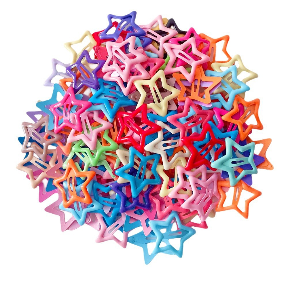 Dopamine Star hair clip, ins small hair clip, children's Candy color clip, hair clipper, broken hair, bb hair clip, hair accessory Item Picture