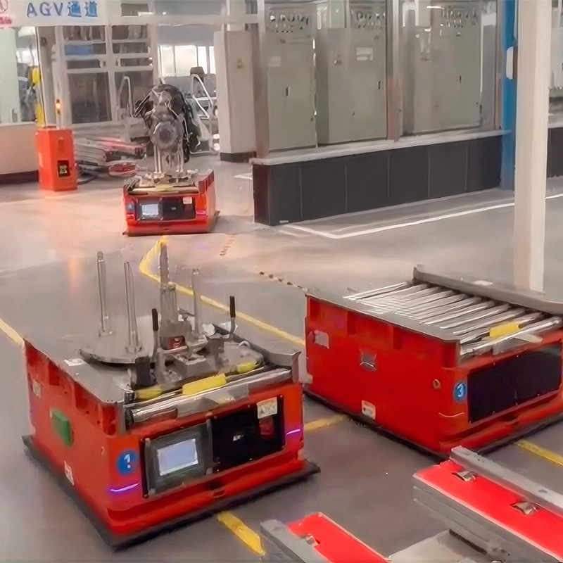 agv intelligent material handling trolley, high-precision positioning with roller intelligent warehouse handling equipment, amr robot details Picture