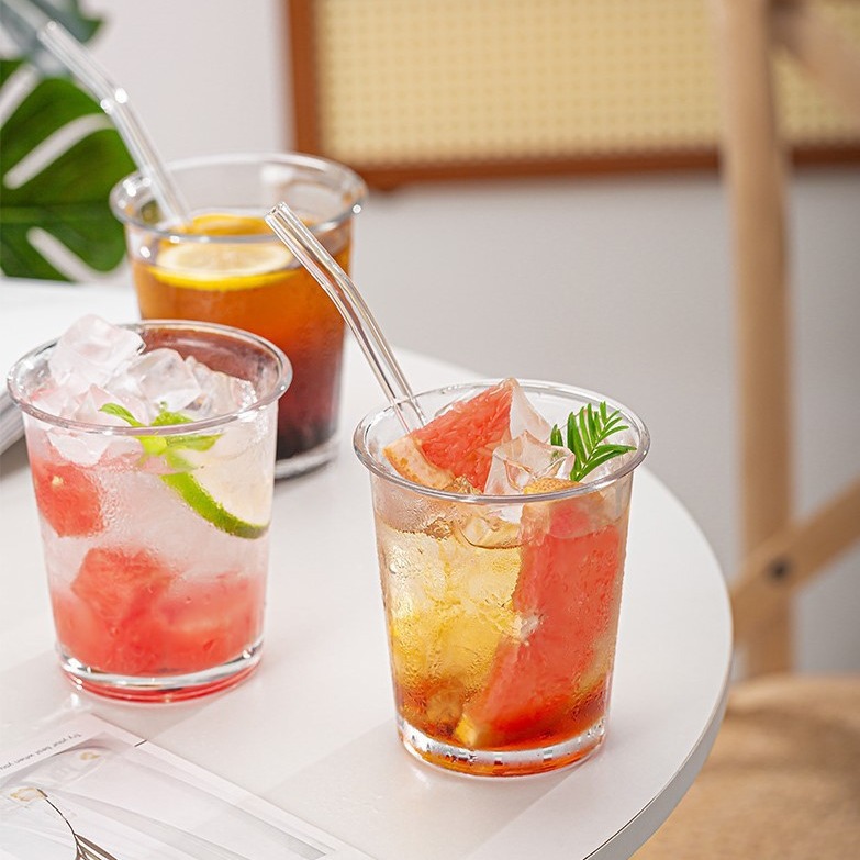 Customized glass cups, coffee cups, milk tea cups, bamboo joint cups, beer muts, milk cups, soda-calcium glass cups, high borosilicate glass Specification drawing
