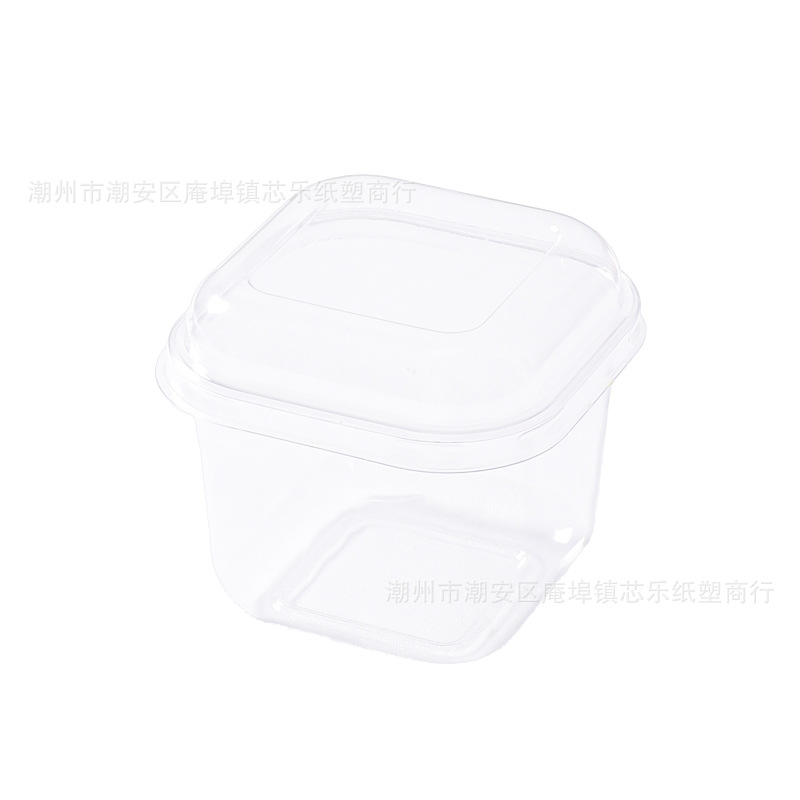 Square mousse cup tiramisu small cake packaging box, disposable transparent lid dessert packaging and baking box Item Picture