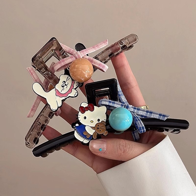 A new high-end shark clip, large hair clip and back of the head, a cute and sweet Korean hairpin for women in 2025 Specification drawing