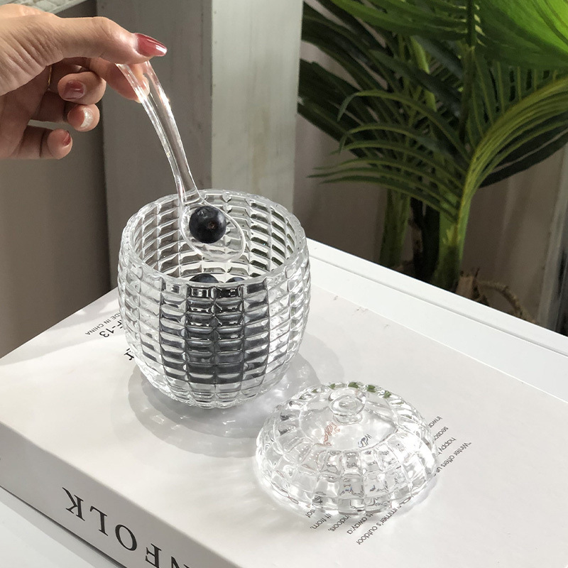ins style glass cup with lid and stirring rod, cute for children, girlish heart, home coffee cup, juice cup, pineapple details Picture