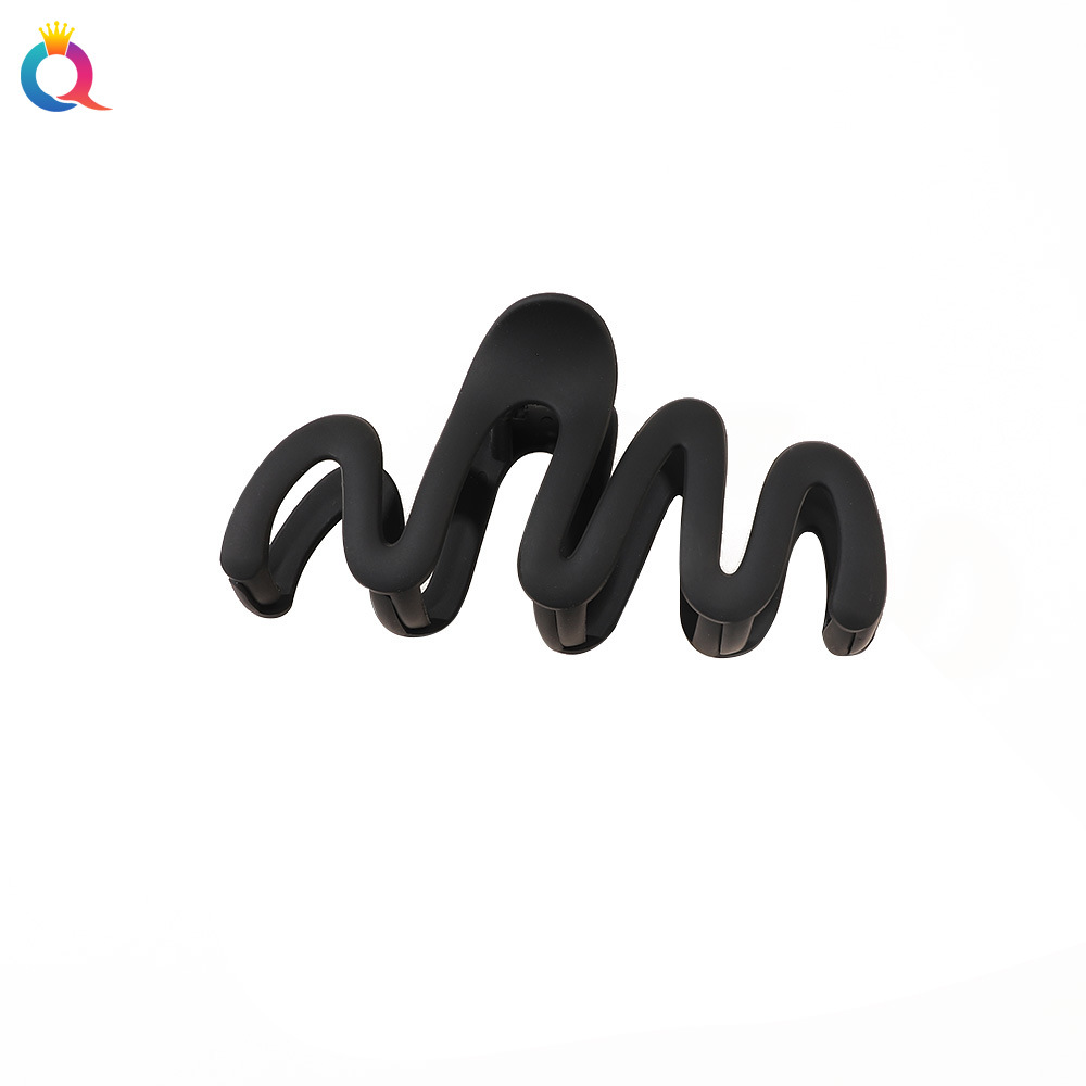 Qiyue Cross-border oversized high-end wavy hair clips, shark hair clips, large quantity, back head updo, grappling clips, hair accessories wholesale Item Picture