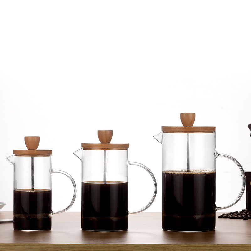 Household glass press coffee POTS, hand-brewed French press coffee POTS, and manual milk frothers are mostly used to brew tea POTS details Picture