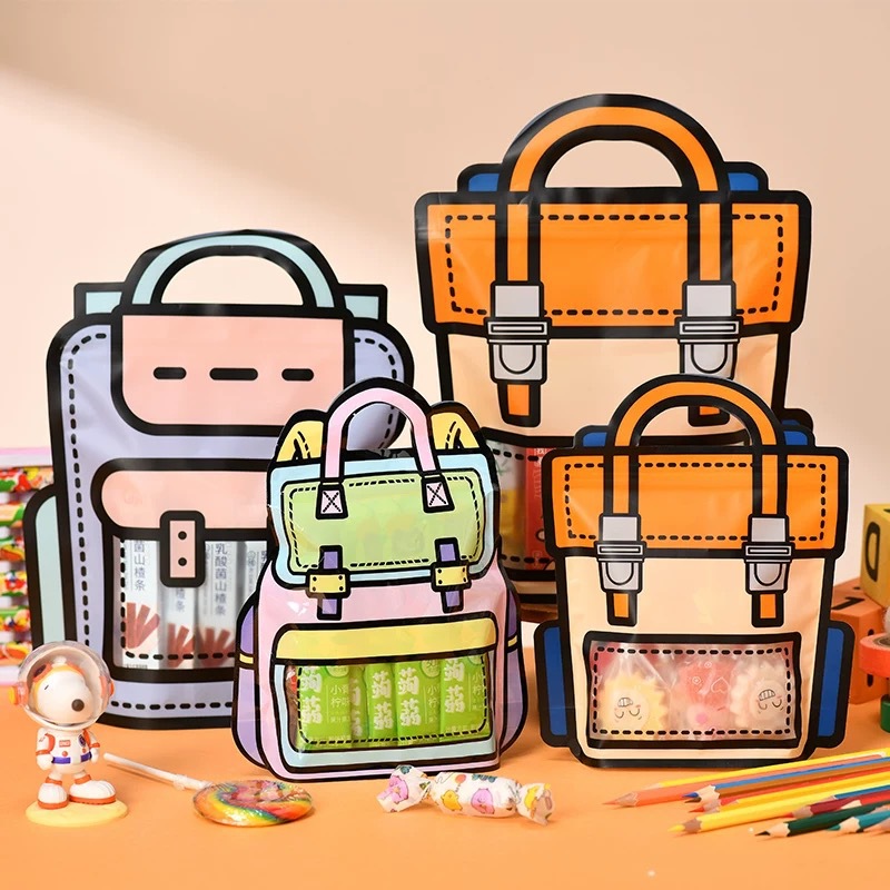 Children's Day gift bags, snack candy packaging, self-sealing bags, Children's Day kindergarten gifts, souvenirs, hand-held schoolbags details Picture