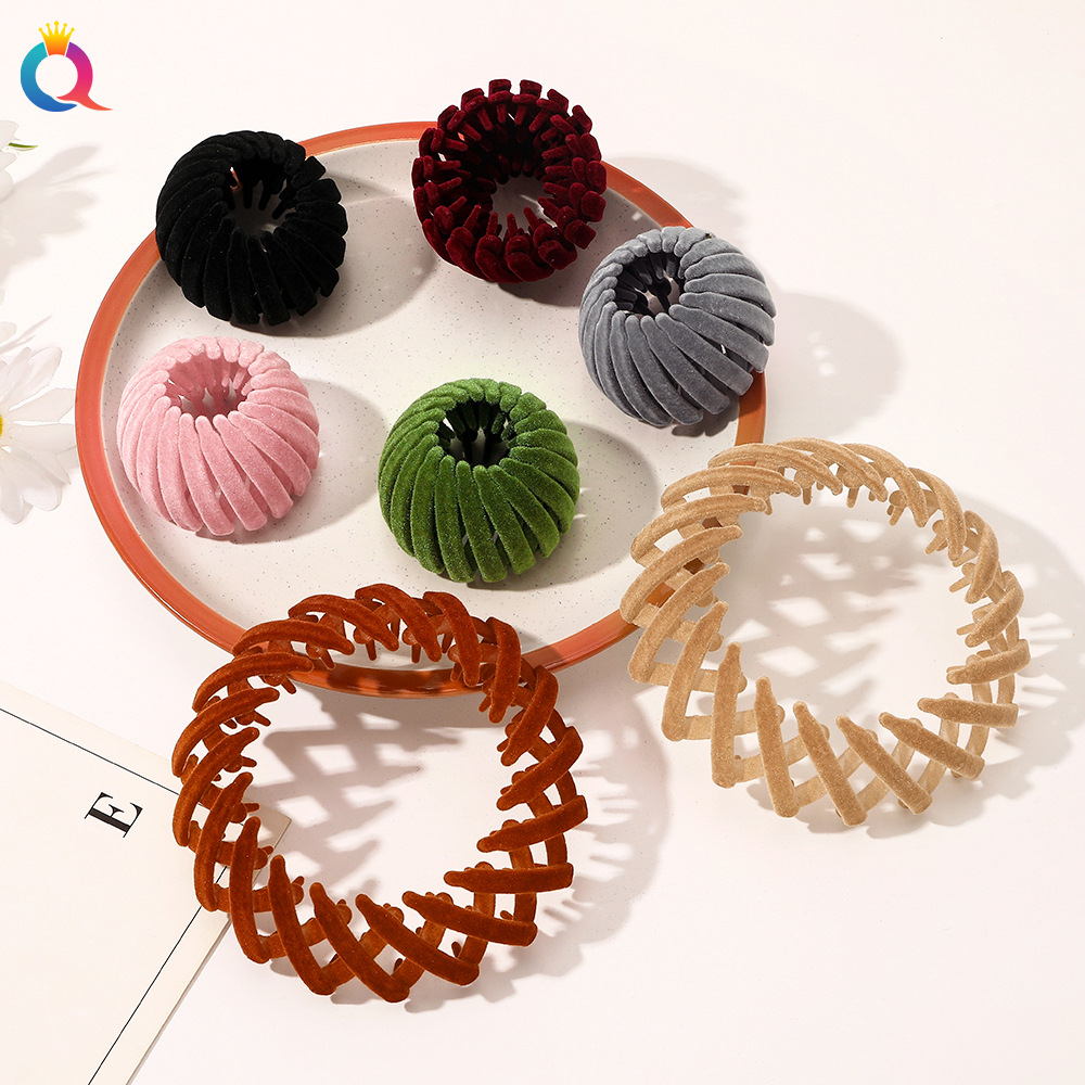 Qiyue Cross-border Amazon Bun Hair Clip, Bird's Nest Gripper, Lazy Person's Updo, a great tool for tying a high ponytail and securing it details Picture