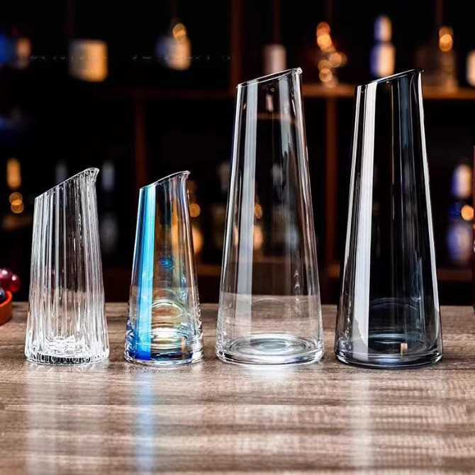 Japanese-style wine dispenser, crystal glass wine dispenser, wine pot, red wine decanter set, cocktail bar Specification drawing