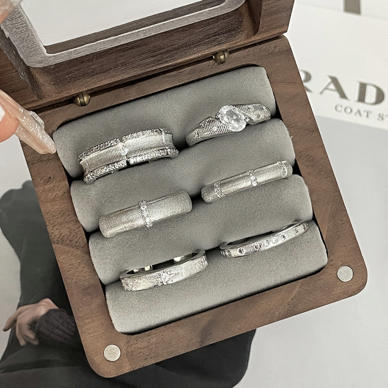 Minimalist and unique brushed retro open ring for women on Instagram, cold style, versatile and fashionable new Chinese simple food ring Application Scenario