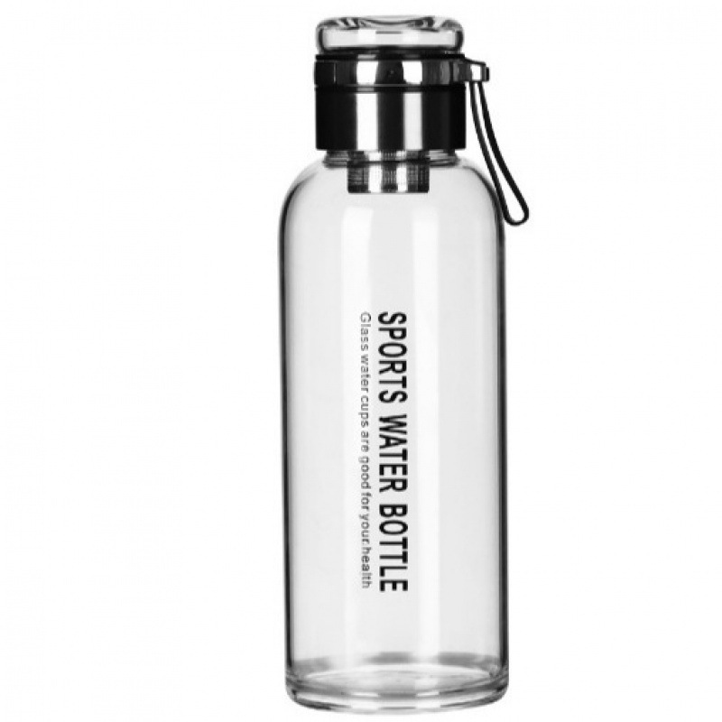 1000ML large-capacity glass cup, ton ton double-lid explosion-proof men's appearance, horizontal tea brewing cup, portable water cup, heat-resistant Item Picture
