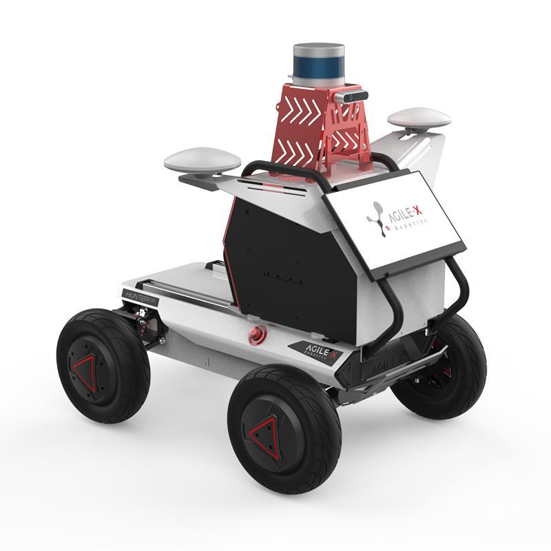 The open-source kit for unmanned robot driving, Autokit, is a heavy-duty ROS trolley with a line-controlled chassis Specification drawing