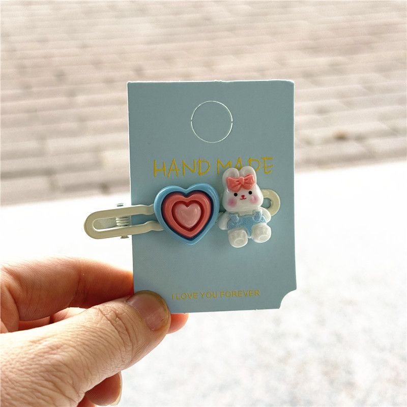 Cartoon cute children's hair clips, summer bangs hair clippers, sweet side hair clips for primary school girls details Picture