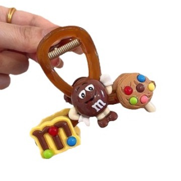 Cartoon food toys, cookies, hairpins, accessories, cute bear grabbers wholesale, back head hairpins, high-end look, internet-famous shark Item Picture