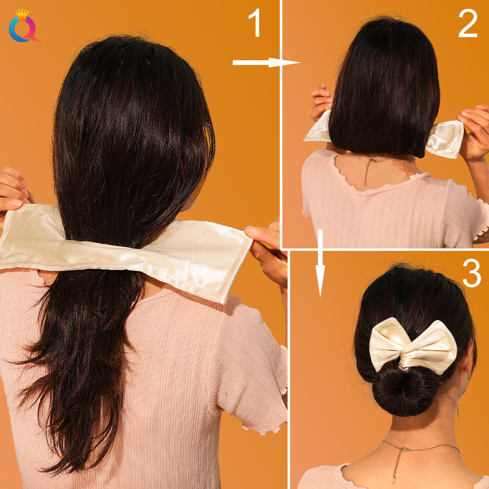 The new Deft Bun bow bun hair bun from Qiyue Cross-border is a magic lazy person's twist curling iron full figure