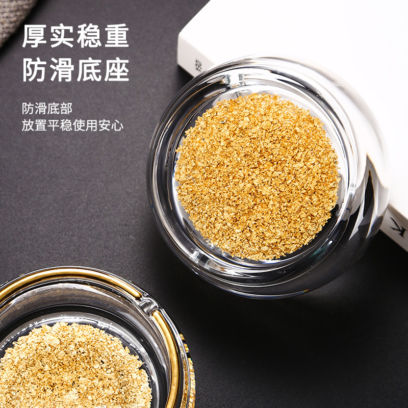 Light luxury commercial ashtrays, household bar and club glass ashtrays, large thickened, high-end turquoise ashtrays Specification drawing