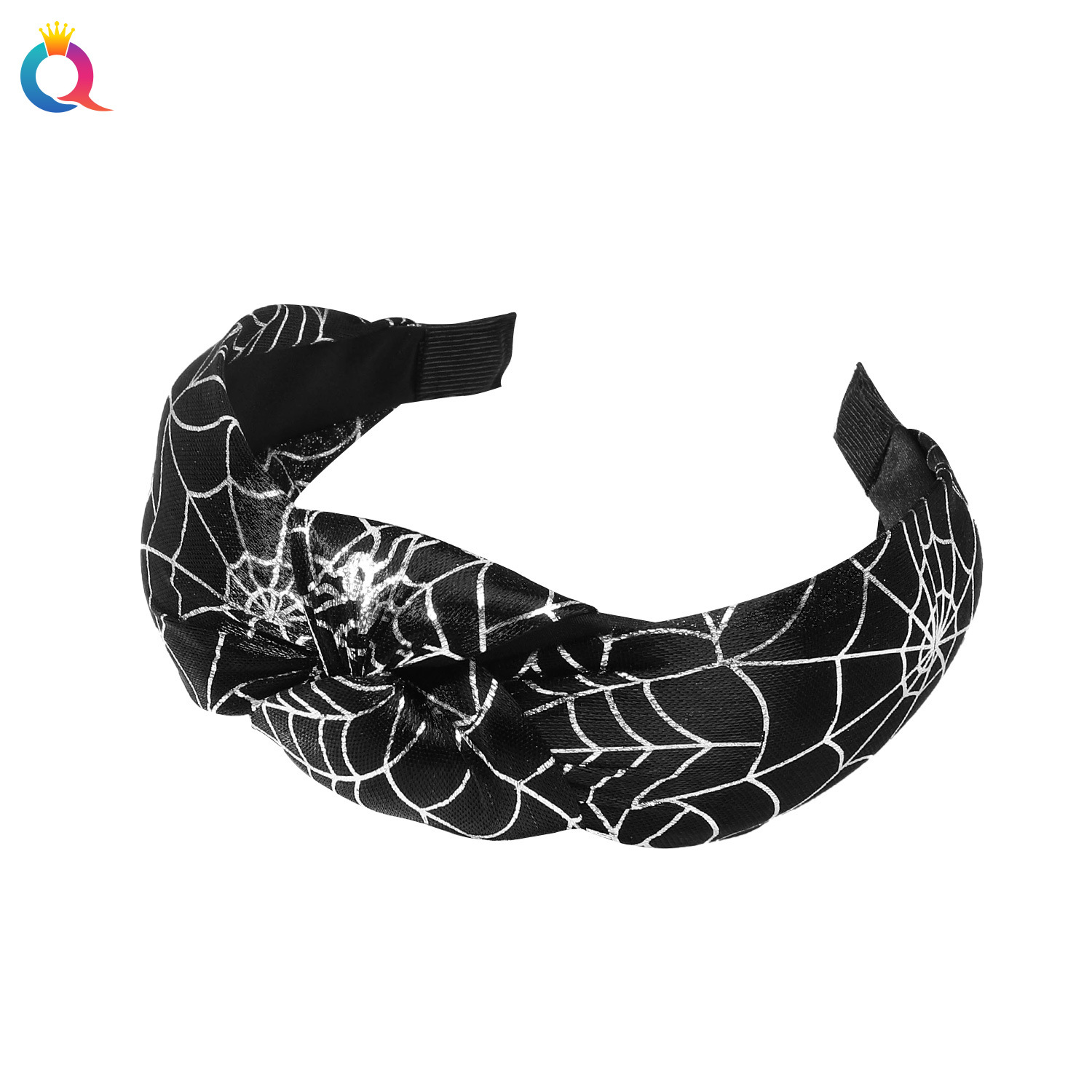Qiyue Amazon Halloween Knotted wide hair bands, terrifying headbands, girls' high skull top hair clips, hair hole hair accessories wholesale Item Picture