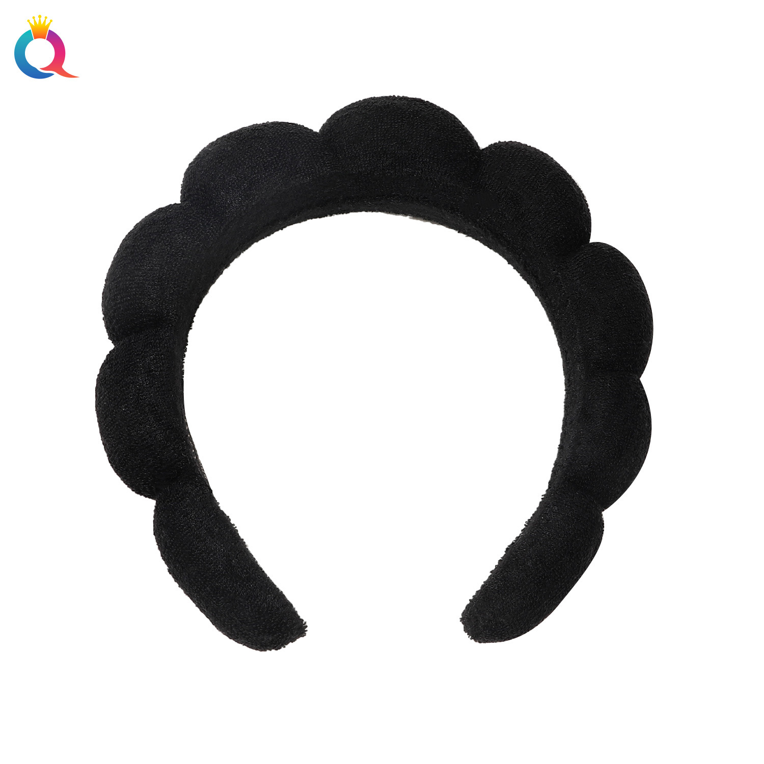 Qiyue European and American cross-border high top hair accessories for women's face washing and bathing, cloud sponge hair bands, makeup removal, hair binding headbands Item Picture