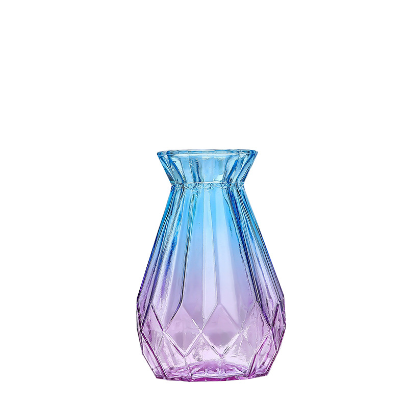 Wholesale simple origami glass vases for decoration, colorful living room vases, glass handicrafts, dried flowers, hydroponic flower vases Item Picture