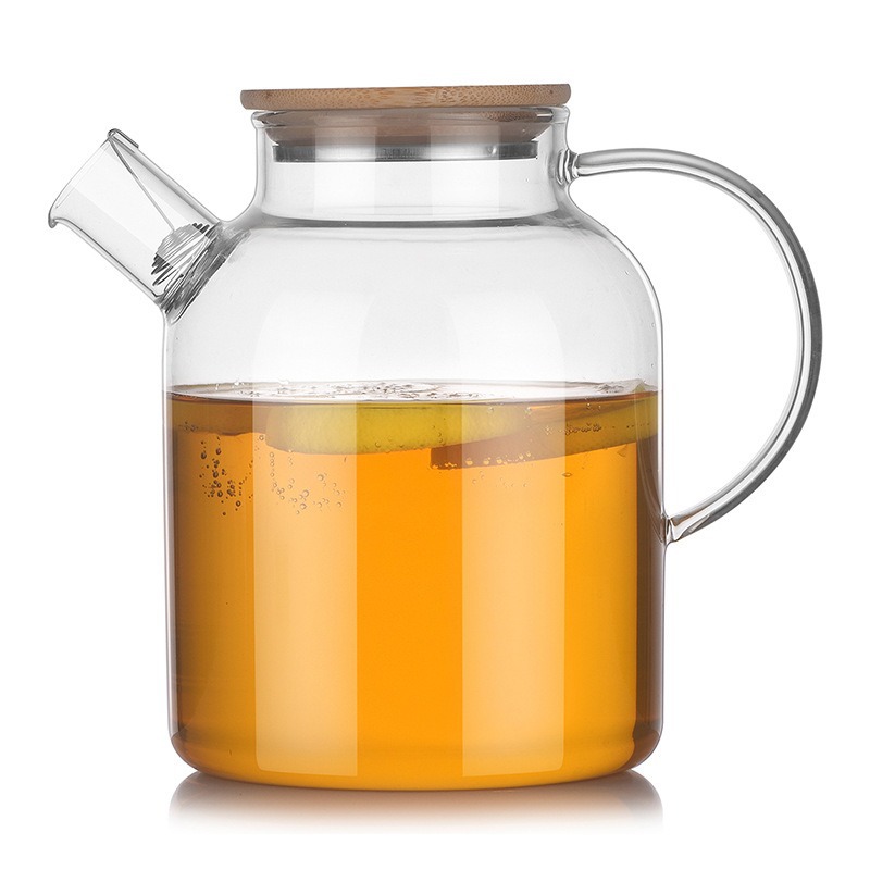 Cold water kettle glass high-temperature resistant plain boiled water cup, summer cold brewing teapot, large-capacity household cold water kettle set Item Picture