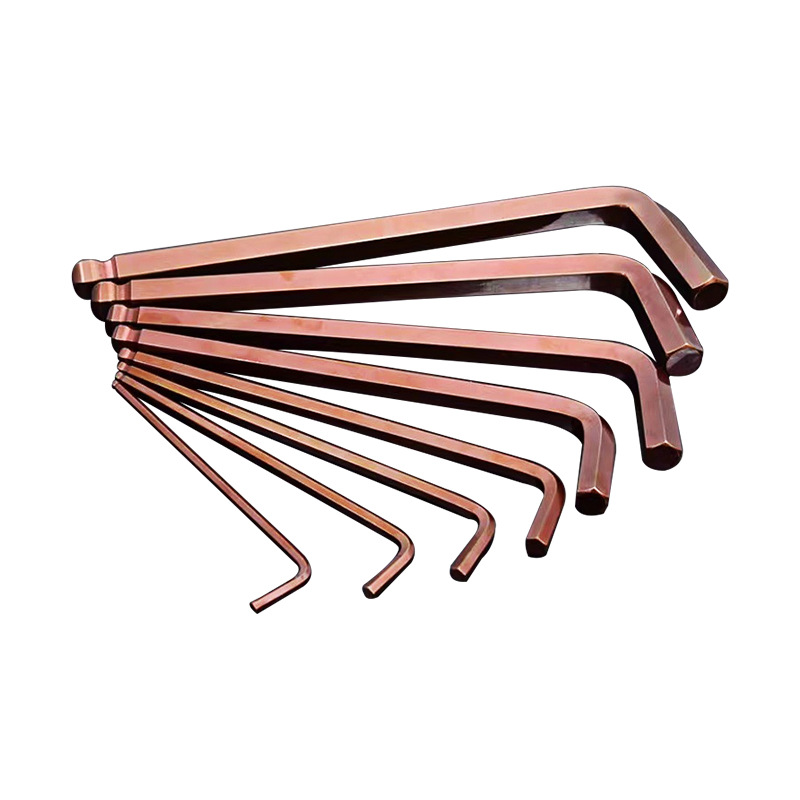 Wholesale of S2 alloy steel red-tipped wrenches, hexagonal ball head wrenches, wave head hexagonal wrenches and hexagonal extension wrenches from the manufacturer Specification drawing