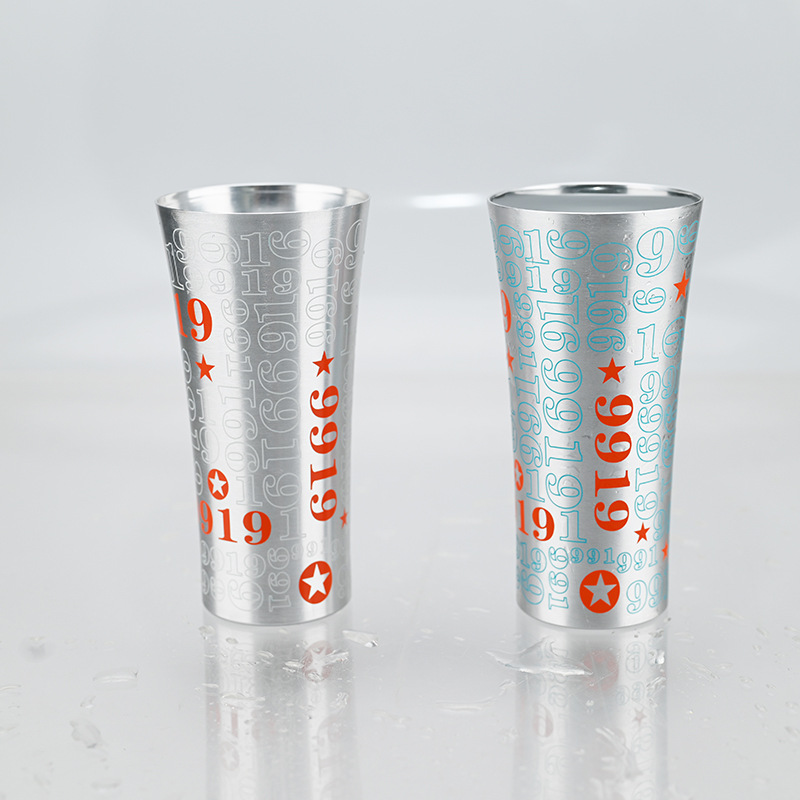 New internet-famous color-changing aluminum cups, bar coffee and juice cups, food-grade aluminum refrigeration transformed beer mugs, creative aluminum cups Application Scenario