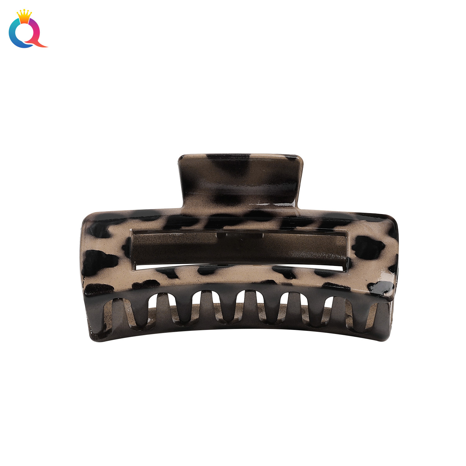 Qiyue Cross-border Leopard Print Hair Clips, stylish updo hair clips, back of the head hair ties, shark clips, wholesale hair accessories in Yiwu Item Picture