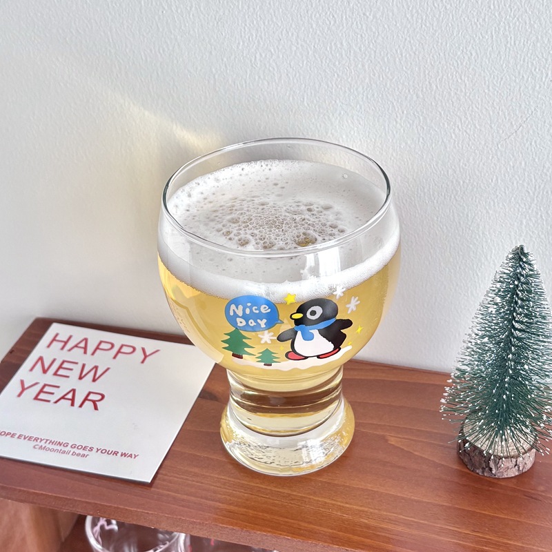 High appearance level Internet celebrity cup beer mug, home glass cup, penguin home craft beer, personalized and creative wine glass, wheat Application Scenario