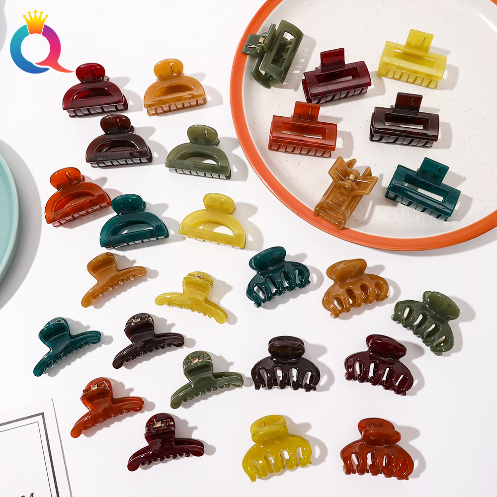 Qiyue Korean-style jelly small hair clips, side clips, back of the head, updo hair clips, small bangs clips, hair accessories and headwear wholesale details Picture
