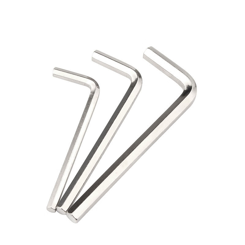 45# steel L-shaped hex socket wrench, nickel-plated extended hex socket wrench, flat head 7-shaped hex socket wrench, hardware tools Item Picture