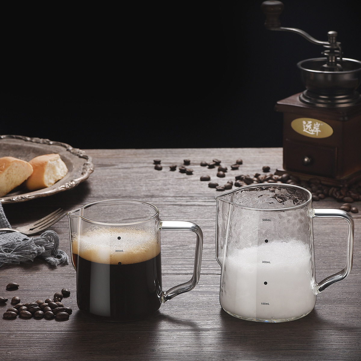 【 Customized LOGO】 Coffee latte art cup, milk foam maker with scale, coffee cup, coffee utensils, milk foam cup details Picture