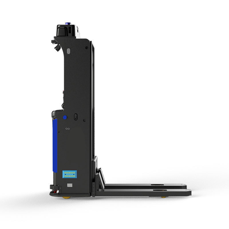 AGV trolley robot automatic storage box machine, thin-back unmanned driving laser navigation intelligent material handling forklift details Picture