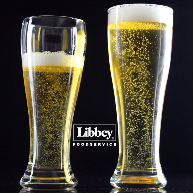 Libby Strongman beer mugs, large-capacity draft beer cups, cinched waist cups, juice cups, craft beer cups, glass cups with logo printing details Picture